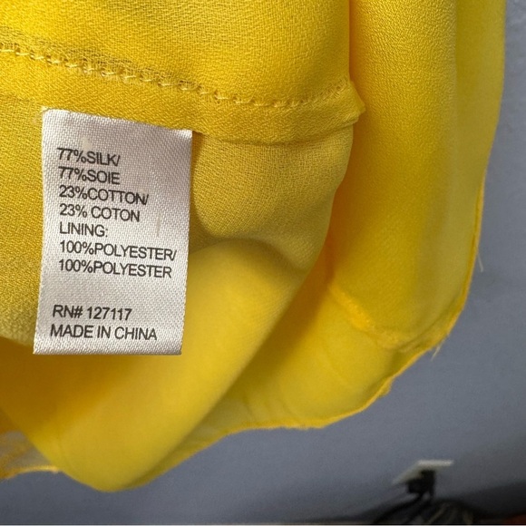 Badgley Mischka Mack + James Yellow One Shoulder Rosette Ruffle Evening Dress 10 - Picture 3 of 6